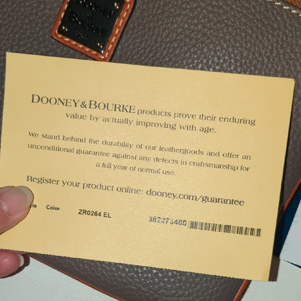 Dooney & Bourke Gray Leather Wristlet
